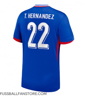 Frankreich Theo Hernandez #22 Replik Heimtrikot EM 2024 Kurzarm